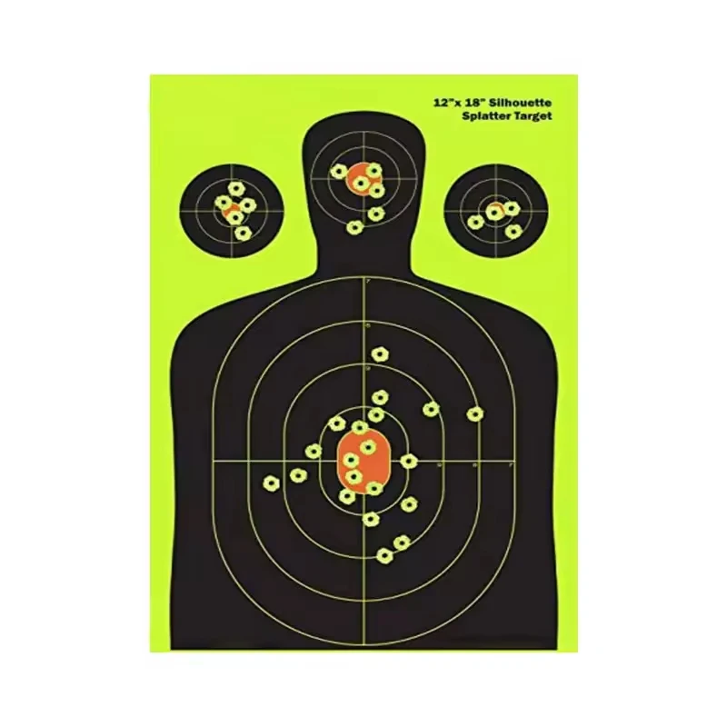 Ready To Ship 12X18 Inch Shooting Targets Easily See Your Shots Burst Bright Fluorescent Yellow Upon Impact Splatter Targets