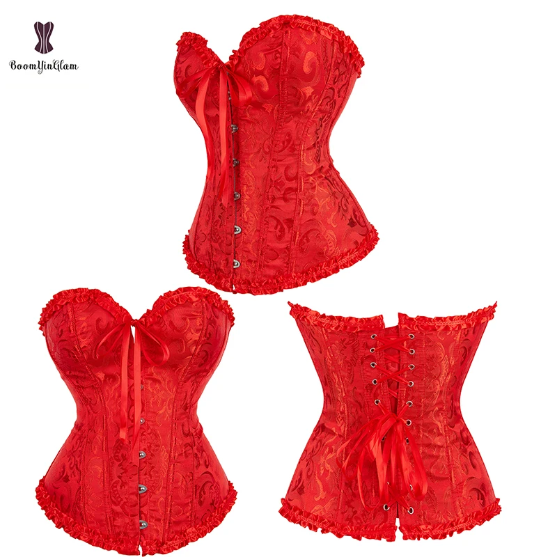 Red Black Christmas Women Intimate Clothing Bralett Corset Top Plus Size XS to XXXXXXL Body Shaping Bustier