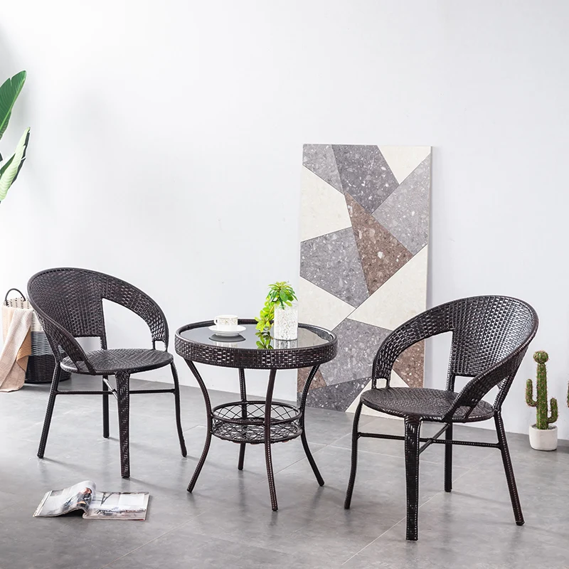 
PE rattan wicker dining chair outdoor garden classic rattan chair 