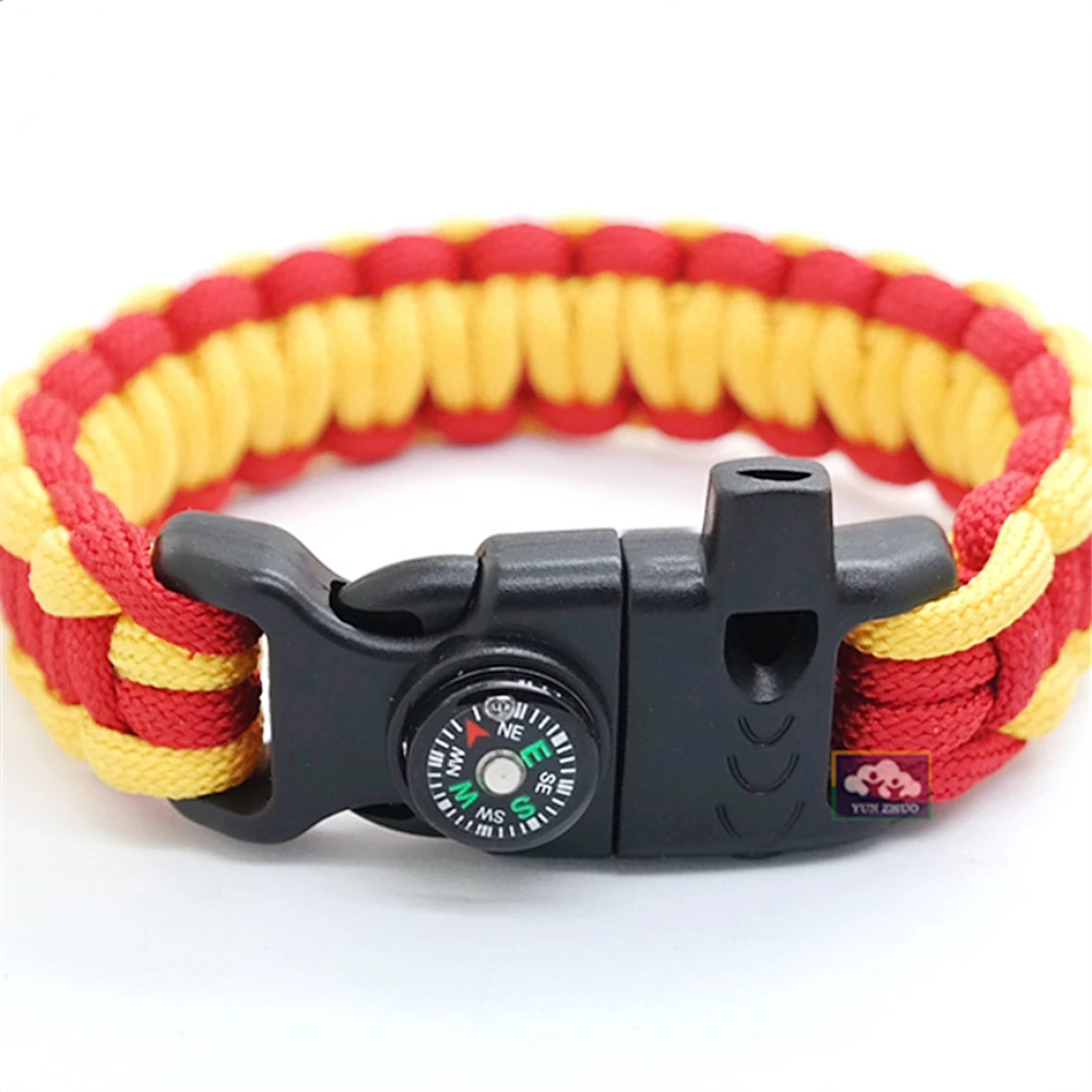 
Outdoor Survival Accessories With Compass Survival Whistle Buckle Fire Starter 