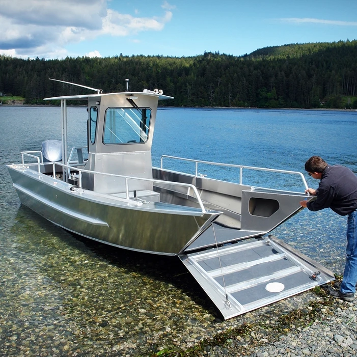 5.8 meters strong aluminum deep v hull working boat landing craft