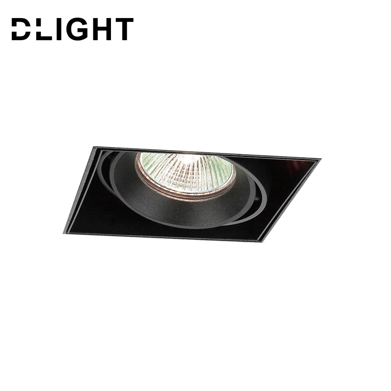 
Traditional design Single head square aluminum trimless recessed grille MR16 GU10 led downlight frame downlight GU5.3 