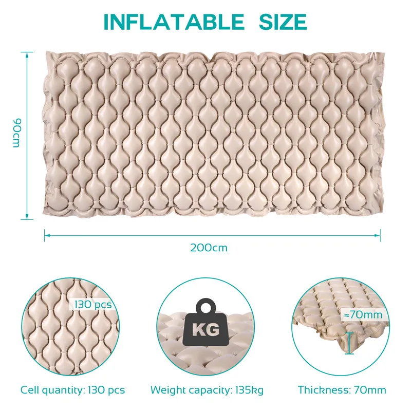 Chinese Manufacturer Round-shapes Bubble Medical PVC Air Mattress