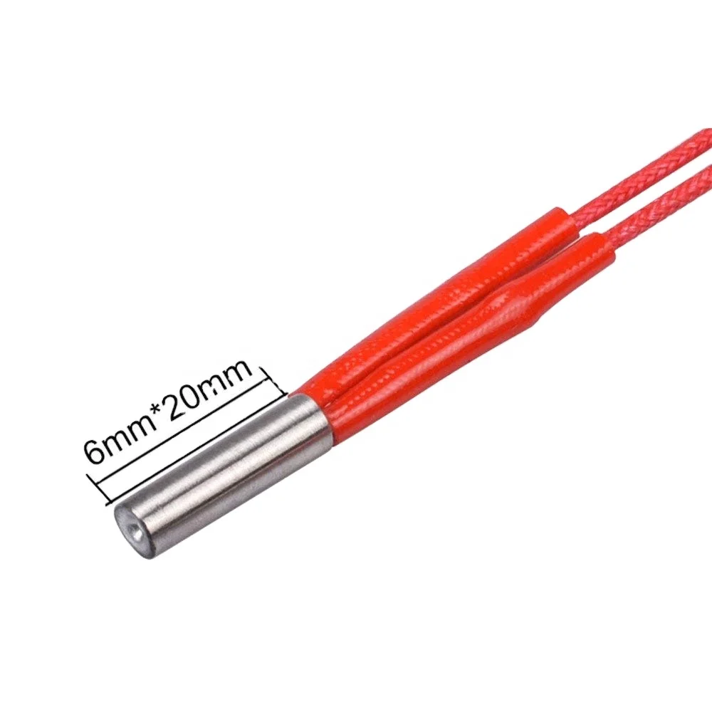 China industry electric 30w 100w 12v 12 volt water dc resistance cartridge heater heating element 158 mm factory