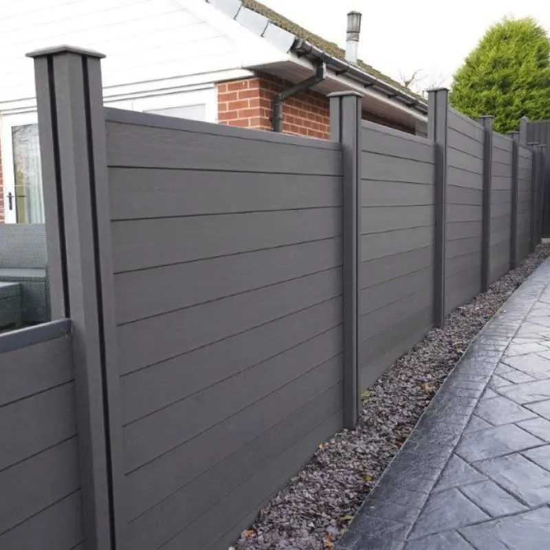 WPC fence co-extrusion plastic pvc wood modern outdoor garden privacy wpc yard house composite fence panel board