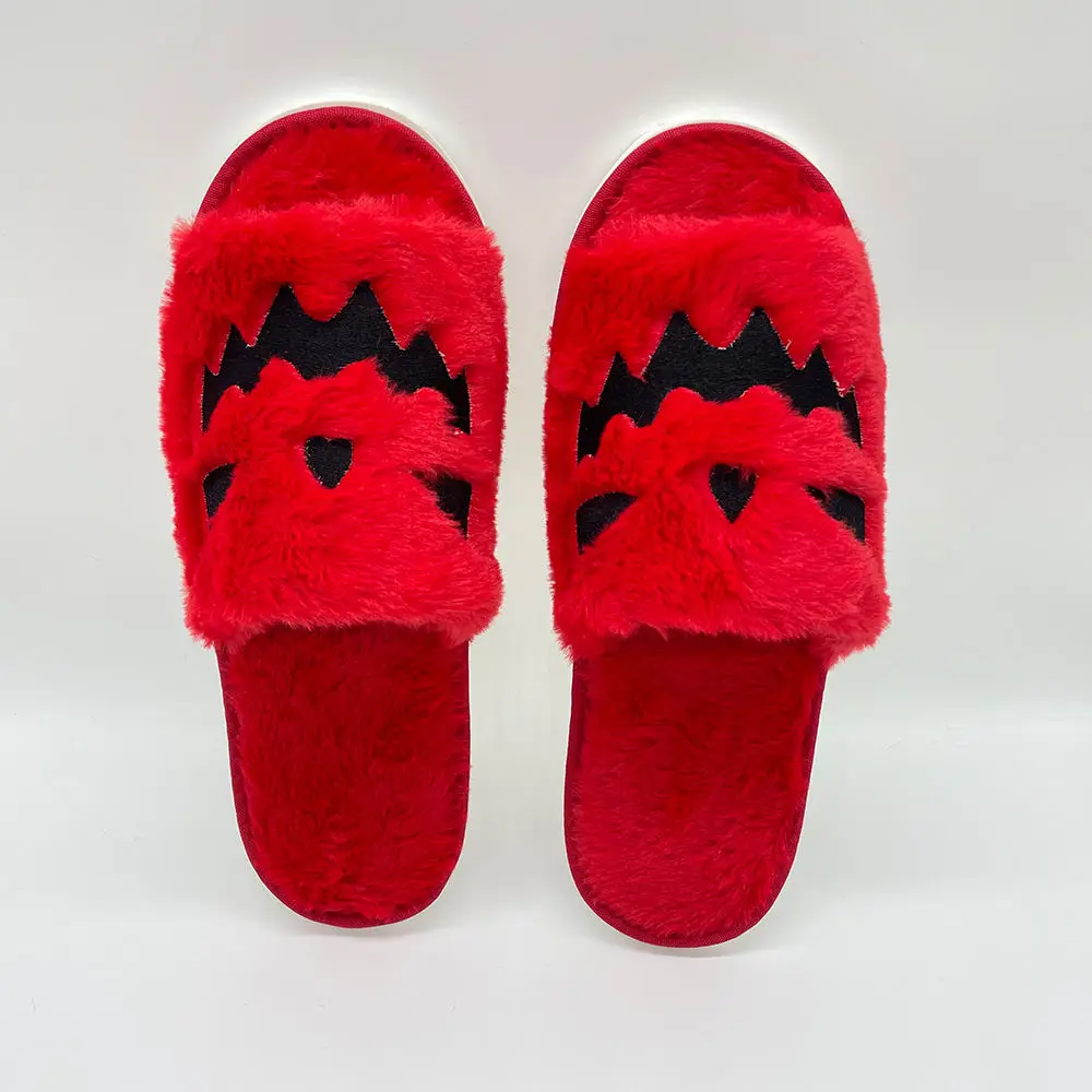 2023 Bedroom Ladies Slippers Fashion Fur Slippers Plush Slippers Halloween Pumpkin Figure Home EVA Indoor