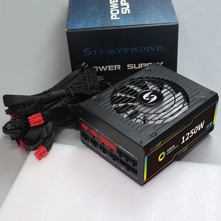 PCIE 5.0 pc power supply 1050w 1250w 80 plus gold desktop power supply full module atx pc power supply
