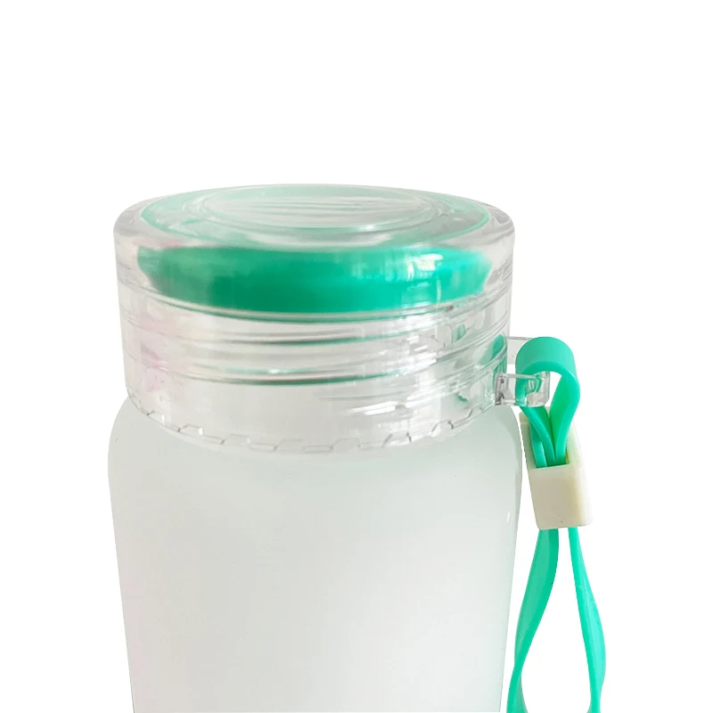 USA warehouse ombre sublimation 17oz drink glass colorful gradient frosted glass water bottle ombre color glass bottle