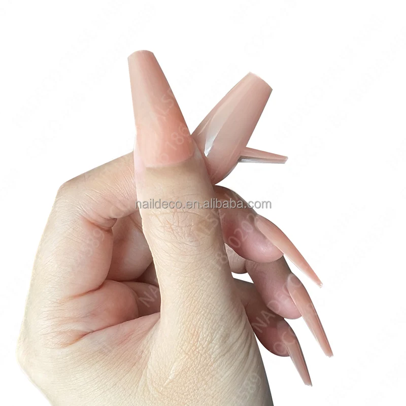 Medium coffin  False press on nails high quality Full Coverage nail  capsule gel x colored nail tips Daily Autumn Look