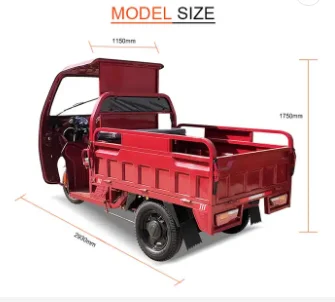 Wholesale Cargo Tricycle 1000W 1500W 2000W Electric Tricycle Load Capacity 1000 Kg Cargo Etrike