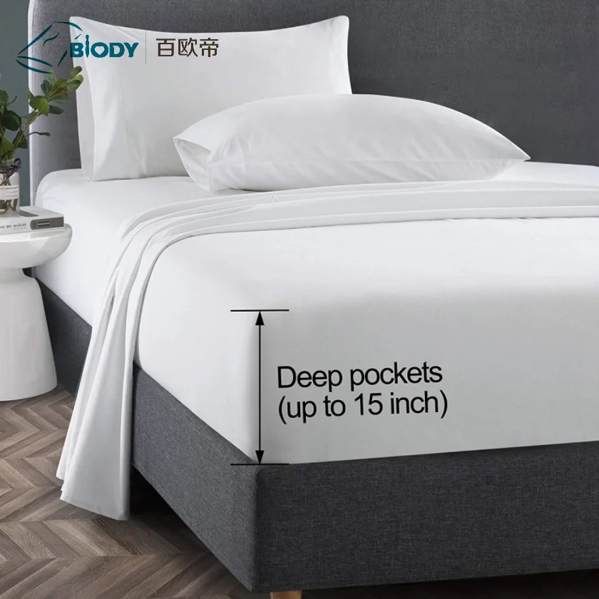 White King Size 600 TC Bed Sheets Set Extra Long100% Best Egyptian Cotton Sheets Cotton Sheets Hotel
