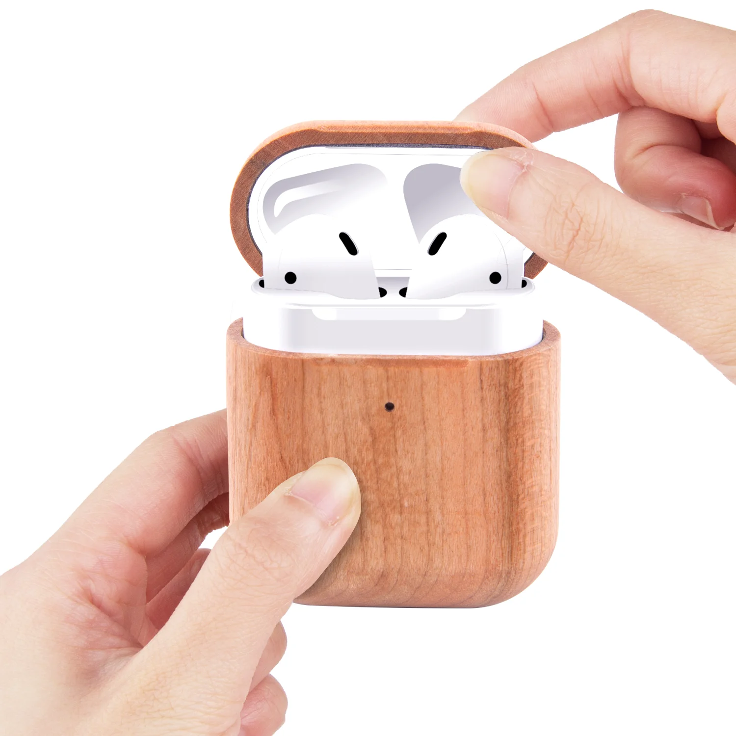  Высококачественный деревянный защитный чехол для наушников Airpods