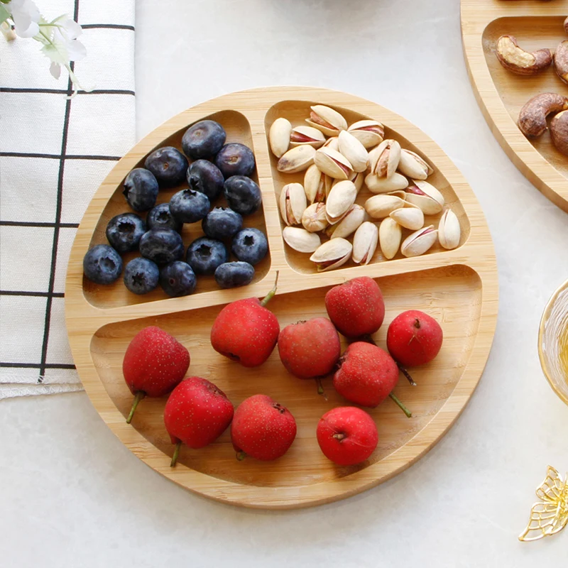 Asian Style Eco-Friendly Elegant Sectional Bamboo Serving Tray