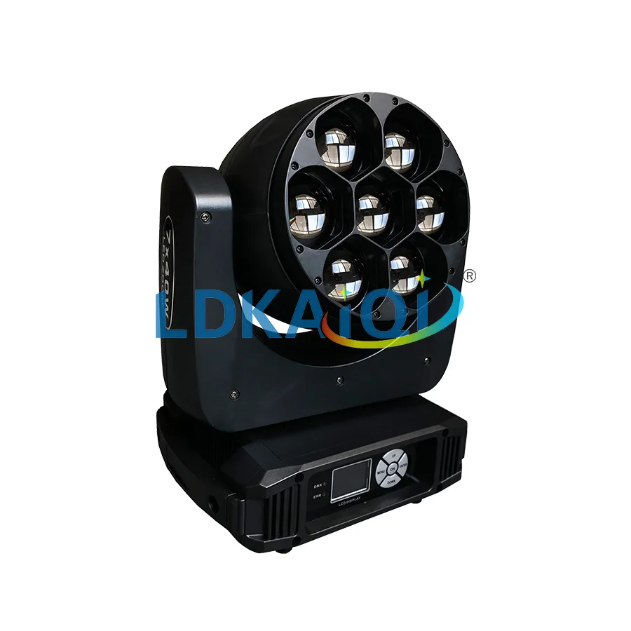 Professional Bee Eye 7pcs 40w DMX Beam Wash Zoom 4in1 RGBW 7x40w Mini Beam LED Moving Head Light For Stage DJ Disco Party
