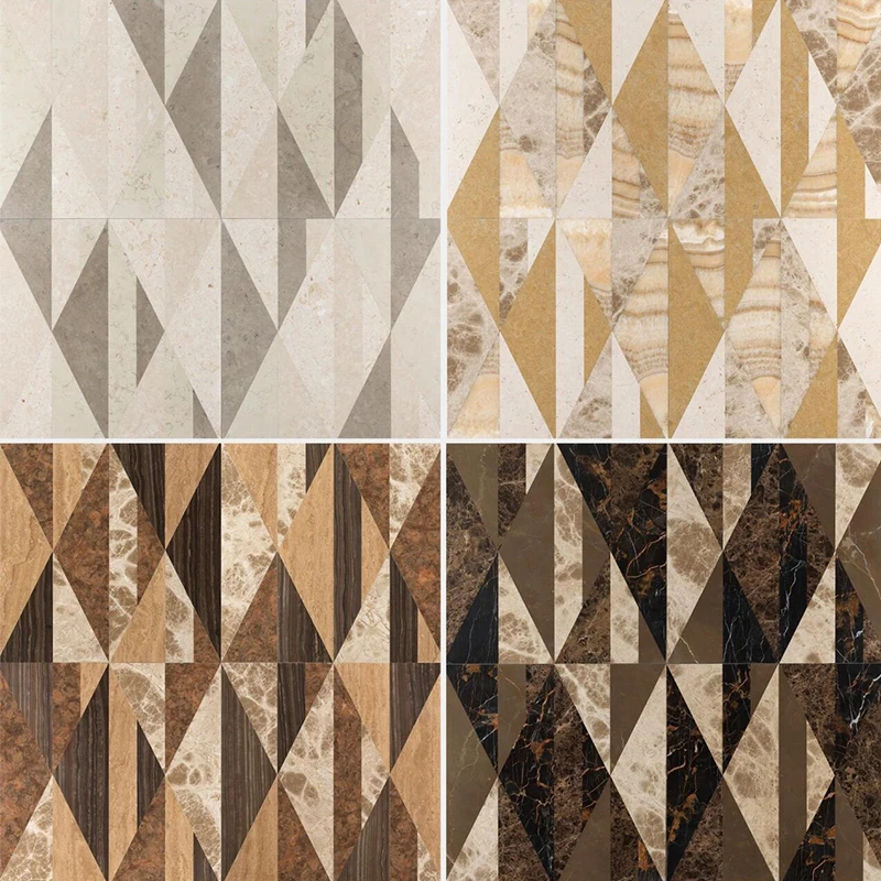 Natural Luxury Marble Mosaic Pattern Floor Tiles Designs French Pattern Modern Style Natural Stone Flooring Tiles Wall Tile