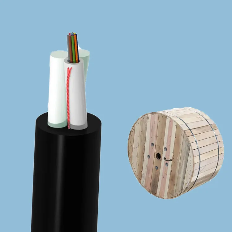 Aerial ASU Cable 12 FO G652D Fiber Optic Cable With Frp Strength Member Mini ADSS Cable