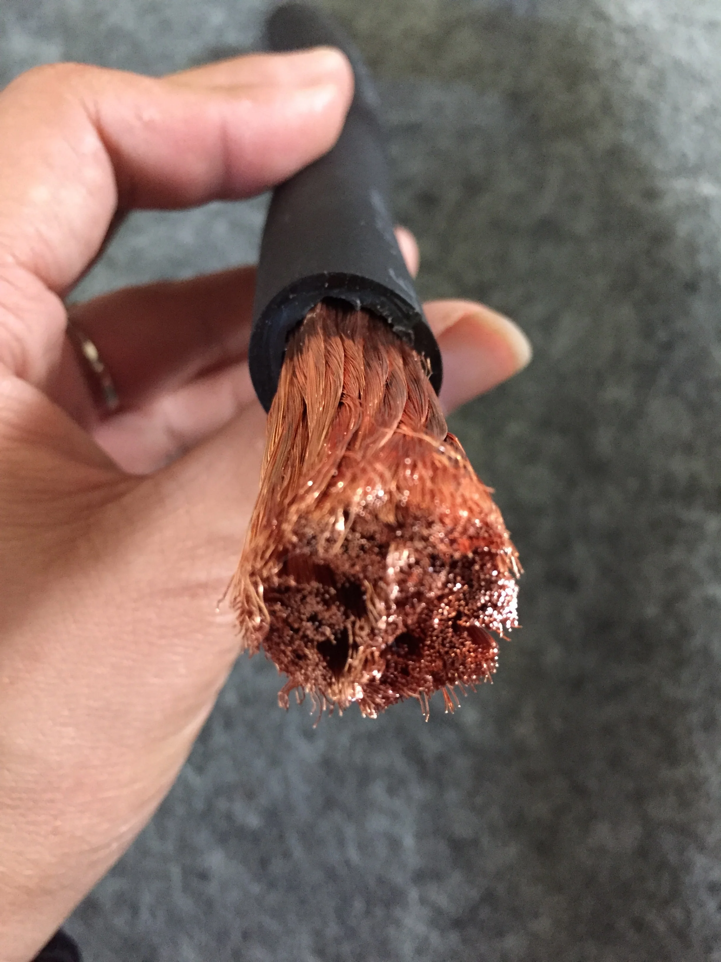 
Matte Finish for increased flexibility Oxygen Free Coper True AWG 2/0 gauge Power or Ground Wire 