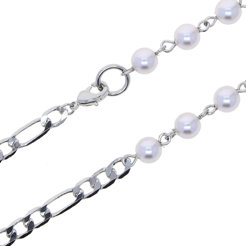 2023 New Arrival Stylish Male Jewelry Set for Men Boy Elegant Pearl Mix Cuban Chain Necklace Bracelet