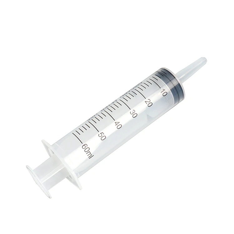 Medical Disposable Saline Flush Syringe Irrigation Syringe 50ml 60ml 100ml 150ml 200ml 250ml Enteral Feeding Syringe