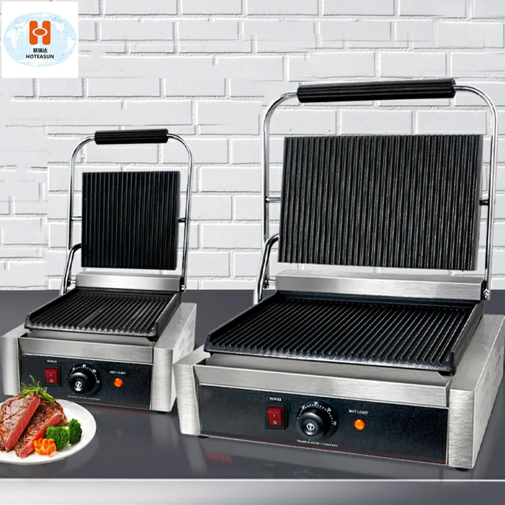  Easy to operate commercial sandwich press machine steak meat griddle