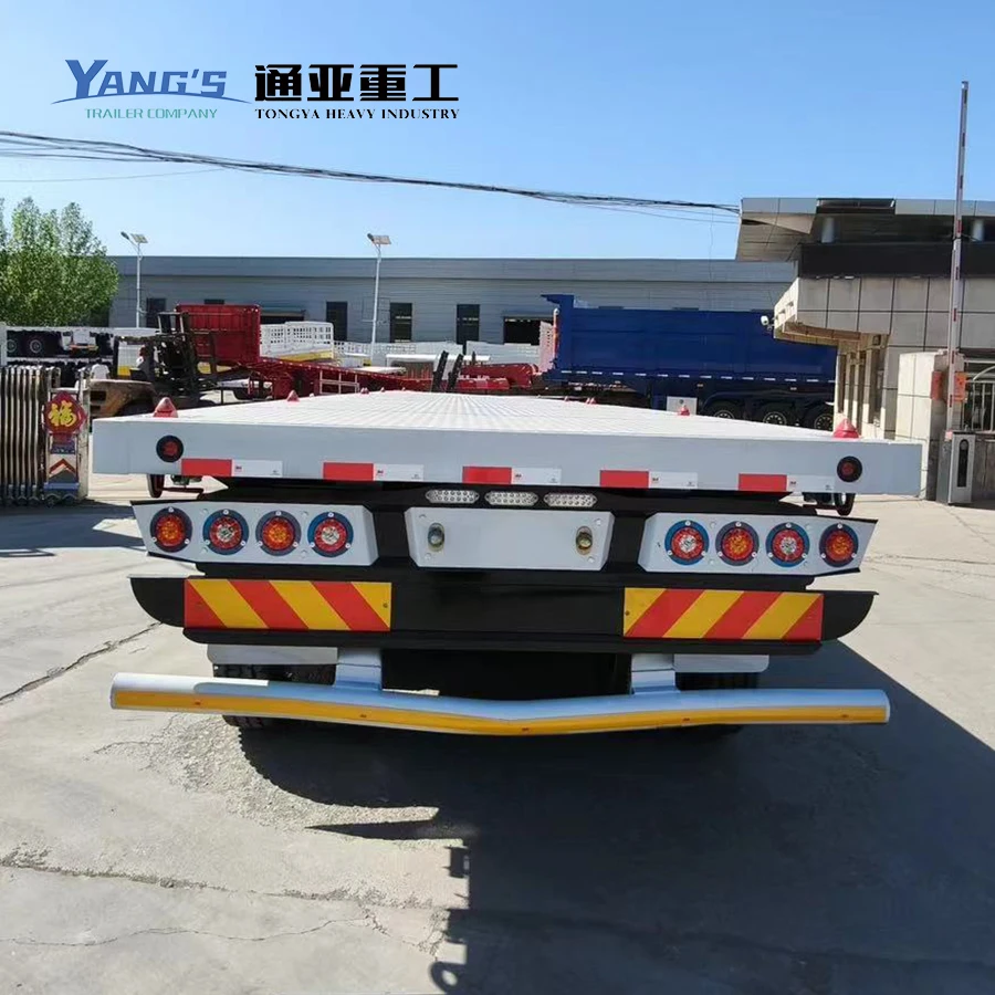 60 Ton 20ft 60 Ton 48 Ft 50ft 30 Ton 3 Axle 40ft Semi Container Flatbed Trailer For Sale