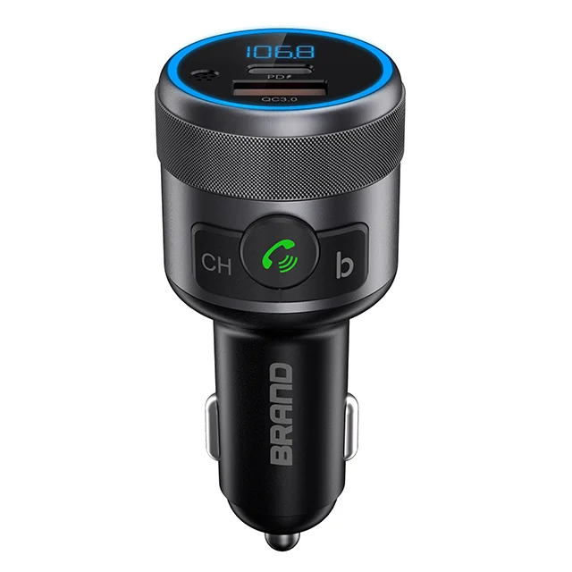 New HiFi Bass MP3 Player Wireless Bluetooth 5.1 FM Transmitter for Car QC3.0 Fast Charger Audio Adapter Bluetooth Car Kit