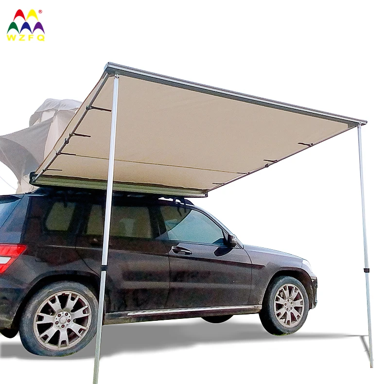 WZFQ Vehicle Awning Rooftop Pull-Out Retractable 4x4 Weather-Proof Side Awning for Jeep/SUV/Truck/Van