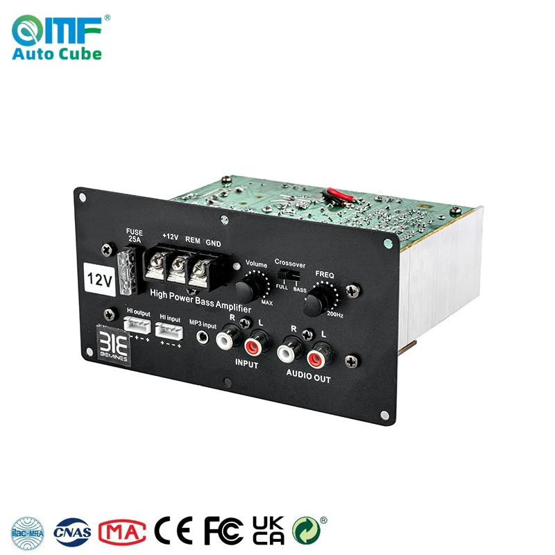 QMF-PA-50A Support Custom Bluetooth Subwoofer Power Amplifiers Microphone Karaoke Class d Plate Amplifier Board for Car-born