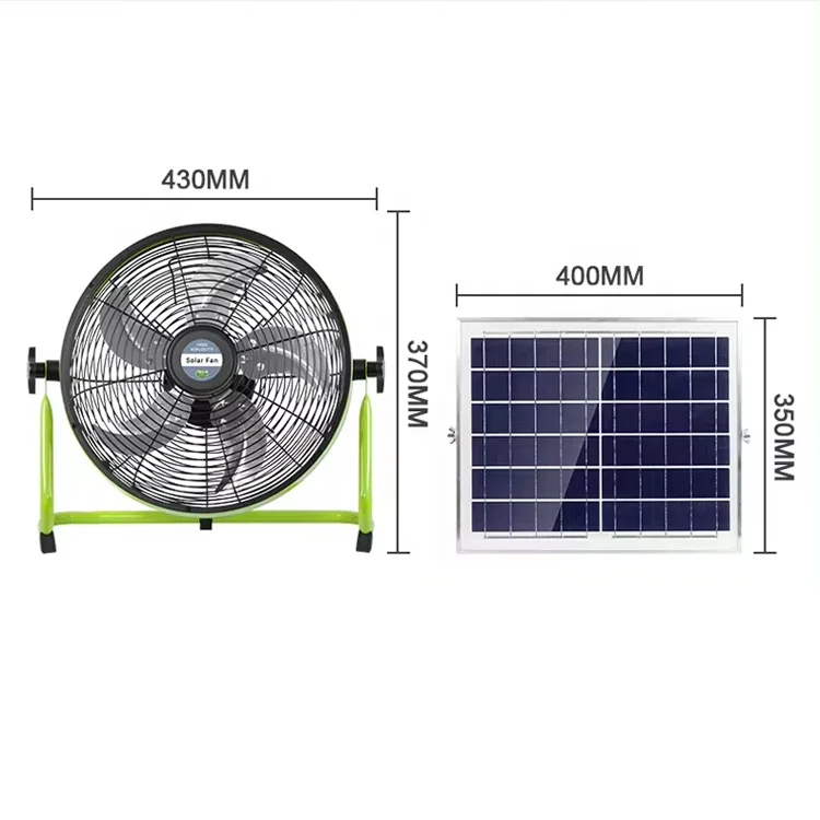 ZRACO High quality 12 inch 12v solar floor fan usb charging DC rechargeable desk top table fan