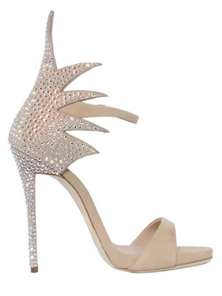 HMS62 fashion wholesale factory chengdu summer rhinestones suede women shoes high heel sandals