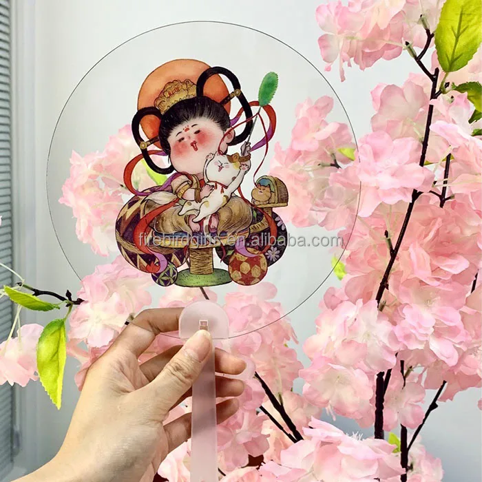 Custom print personalized hand fan wholesale waterproof mini hand fans for Kpop Idol