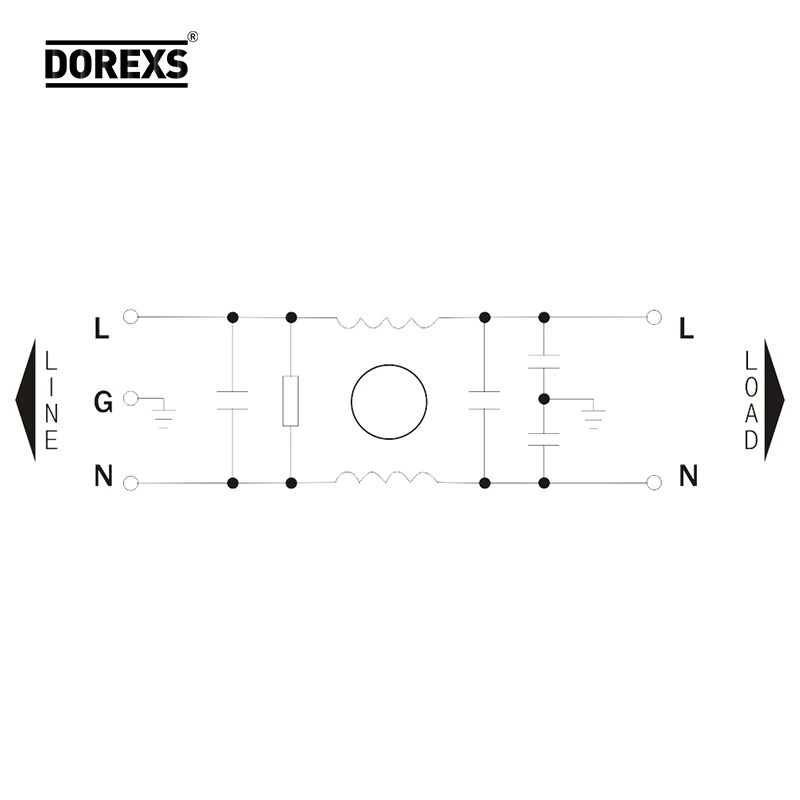 DOREXS 220VADC 40A High Performance Multistage Single Phase EMI Power Line Filter