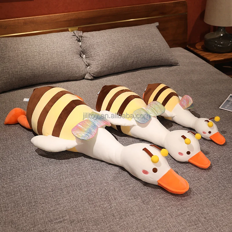 custom bee design duck plush soft toy making pillow stuffed animal gift stuffed plush animal toy pillow for kids