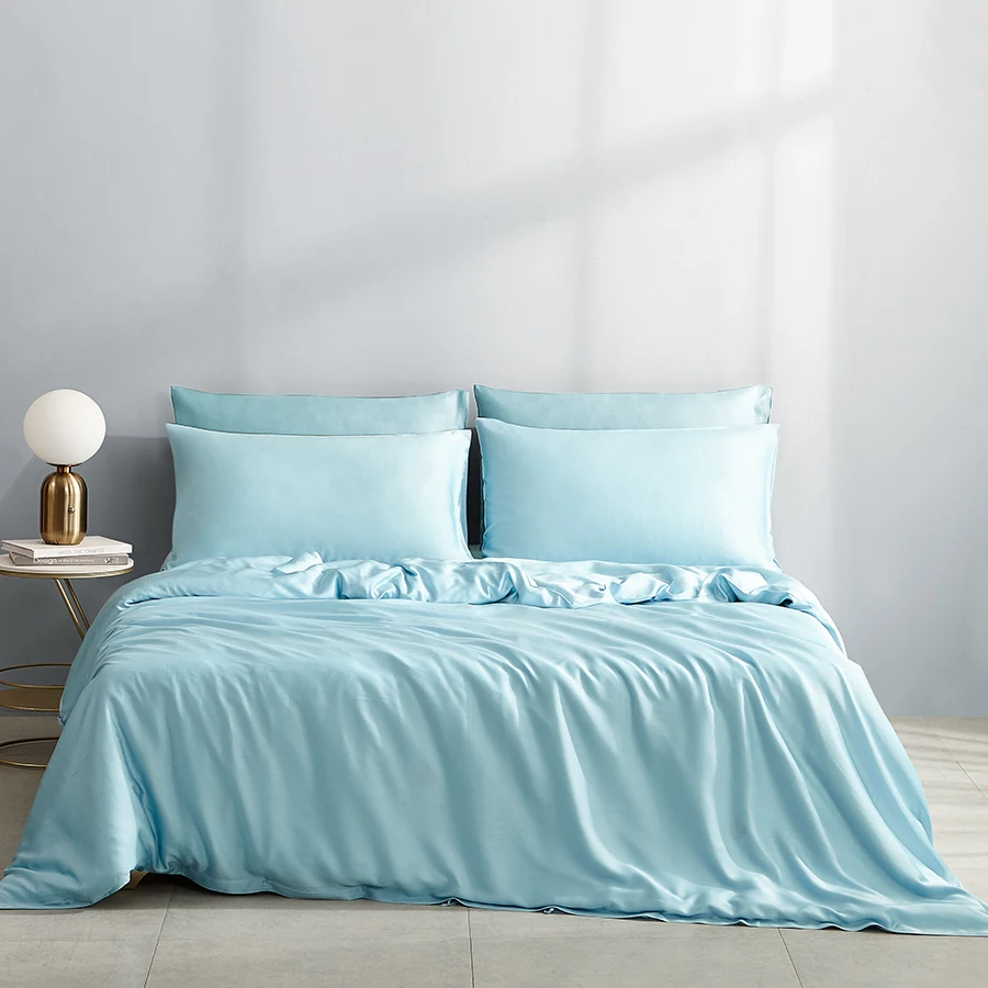 Роскошный дом 100% Бамбуковая ткань Королевский размер белые пододеяльники