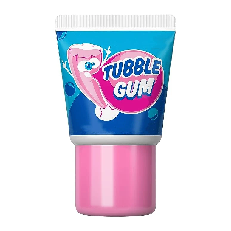 HACCP/BRC certificate wholesale halal fruit flavour toothpaste shape liquid bubble gum tubble gum