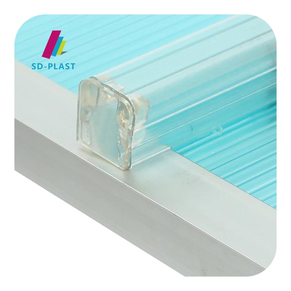 22mm 25mm 27mm 30mm 7-wall R-Structure blue tinted polycarbonate sheets lexan bayer roof U lock polycarbonate sheet for greenhou