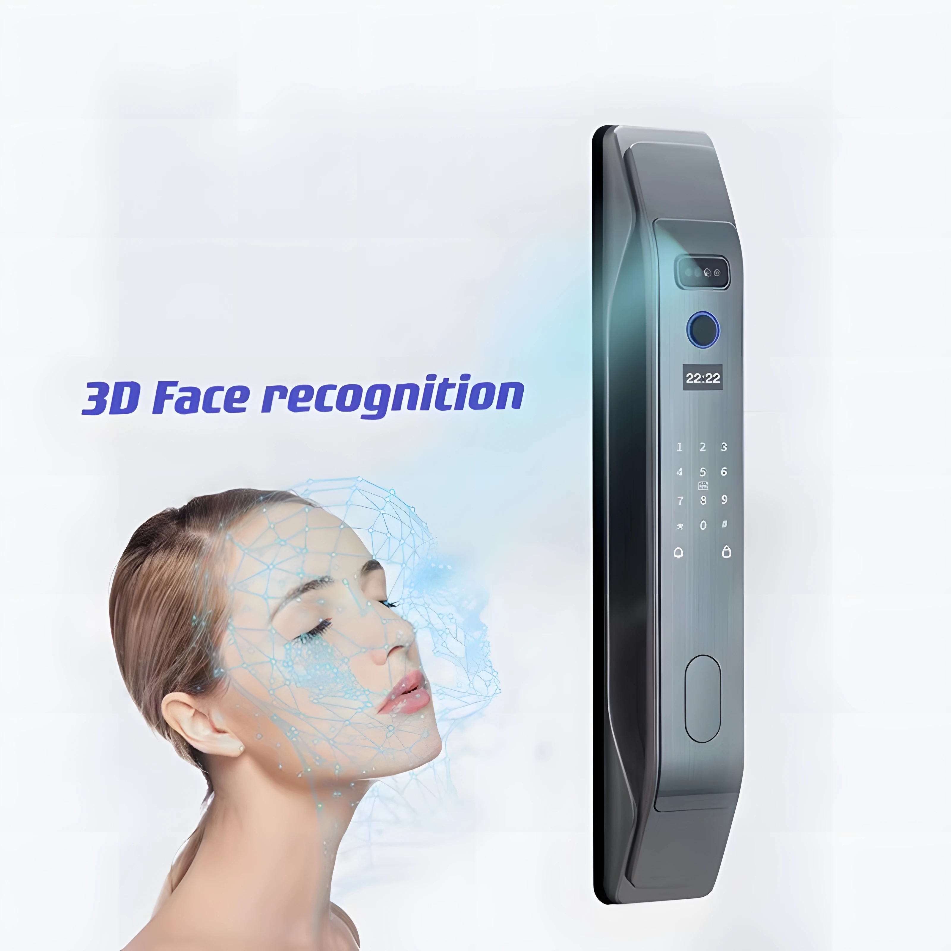 Goking high quality china 3d face recognition access door lock devices fingerprint electrical smart digital lock dropshipping