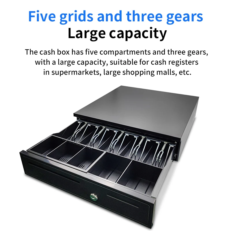 HZTZ 405H  Metal Cash Drawer Removable Cash Coin Tray