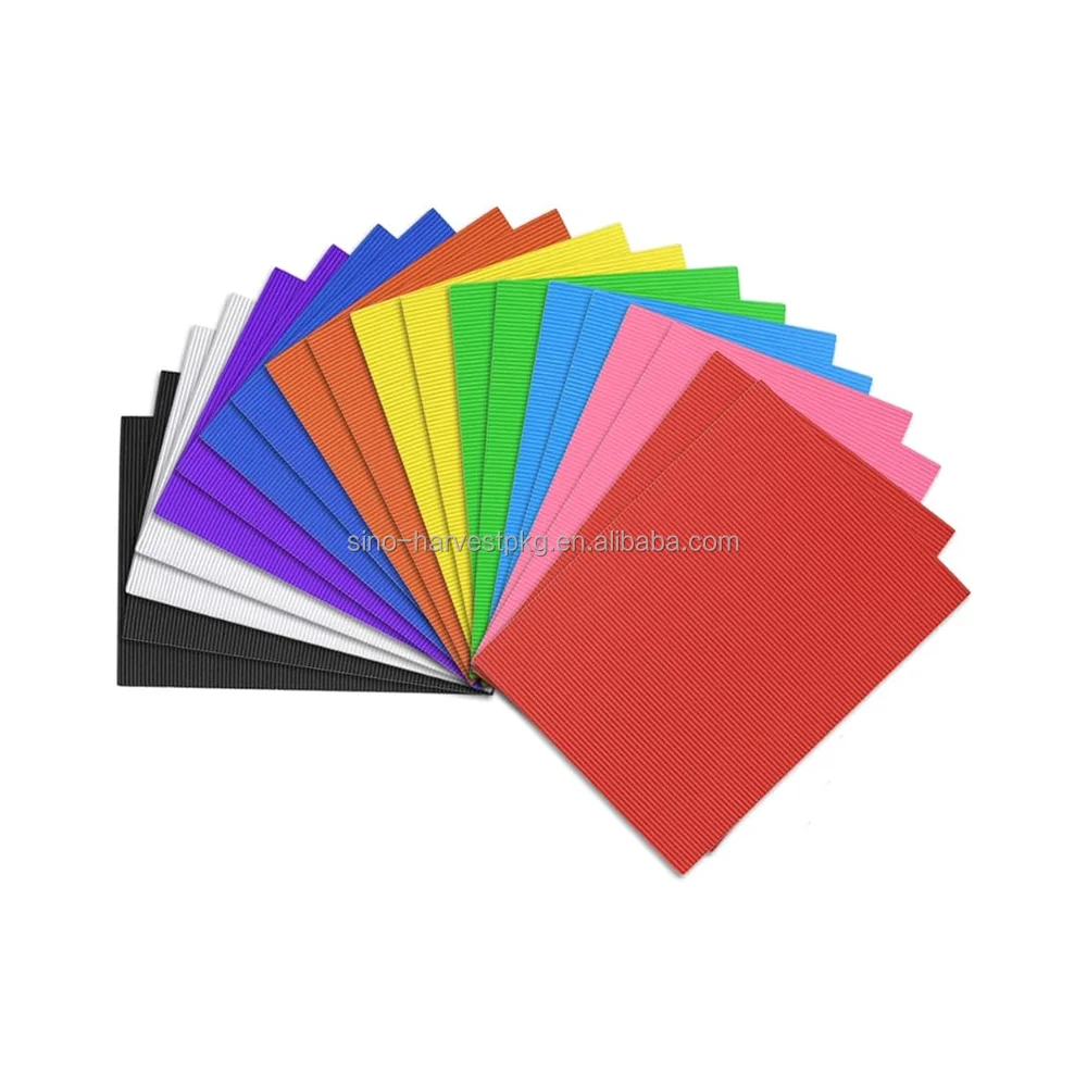 Wholesale A4 Size Colorful Corrugated Cardboard Paper Sheets For Craft And Diy Projects