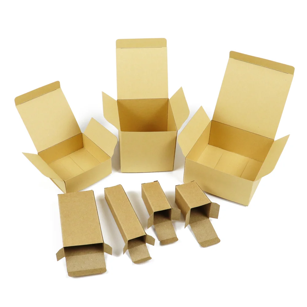 customized fold flat premium rigid cardboard packing carton die cut paperboard craft flat folding top and tuck gift paper box