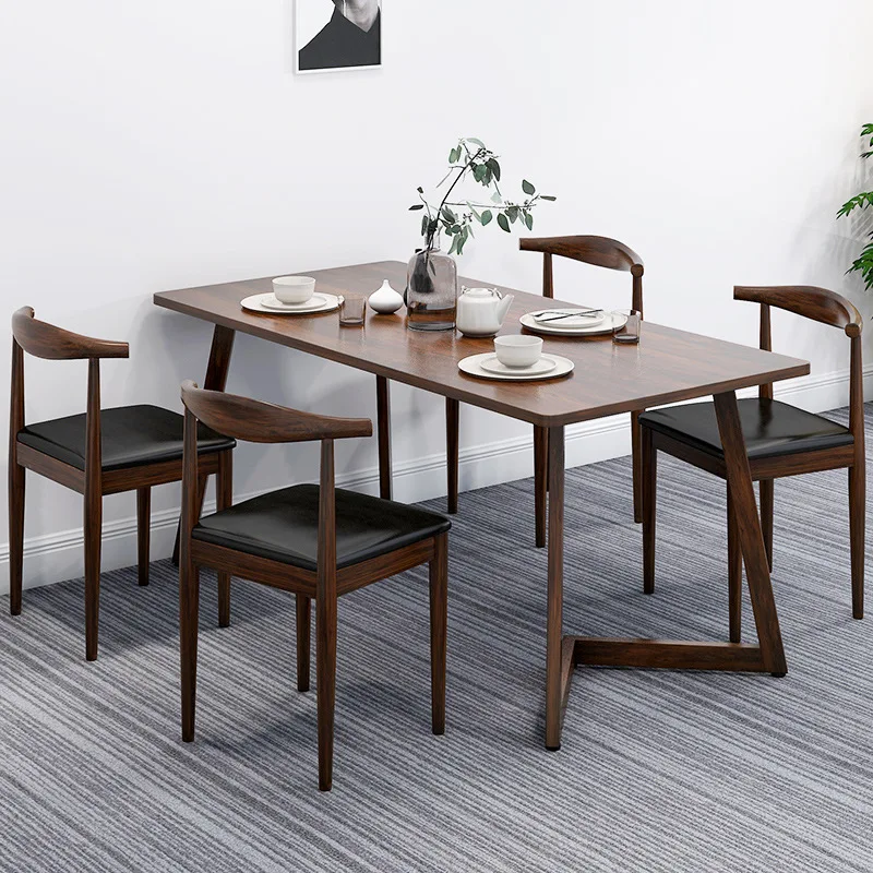 Stable Dining Room Furniture Dining Set Table With Wooden Leg Glass Dining Tables(UL-21LV1019)