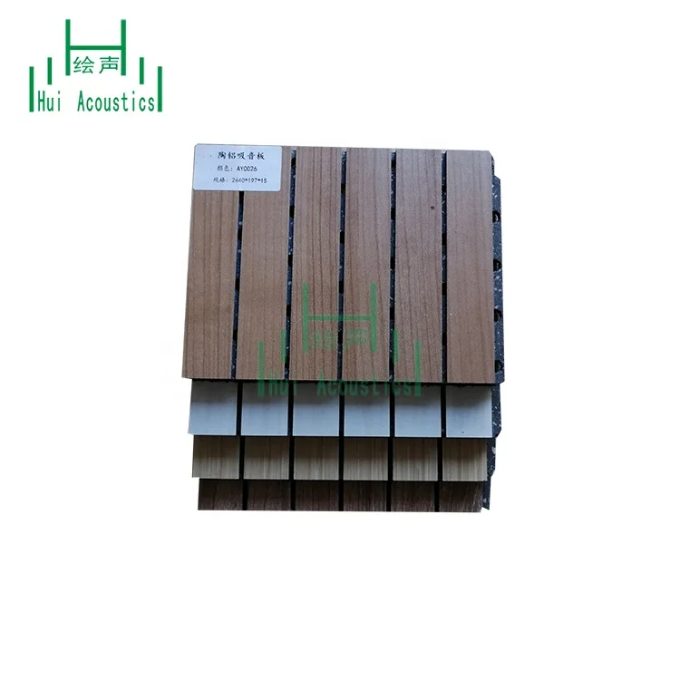 MDF Wooden Groovy Acoustic Wall Panels Textured MDF Wall Paneling MDF Grooved Soundproof Panels