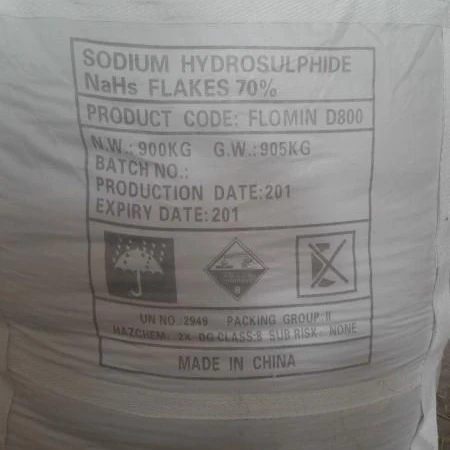 
sodium hydrosulfide NaHS 70% yellow flakes in hot sell 