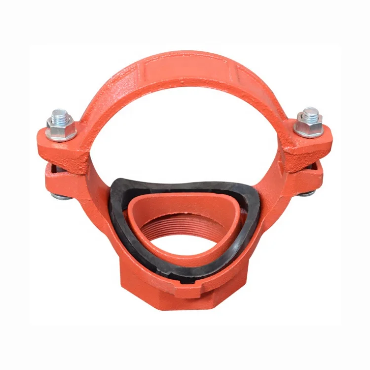 Ductile Iron Grooved Pipe Fittings Grooved Rigid Coupling Floor Flange