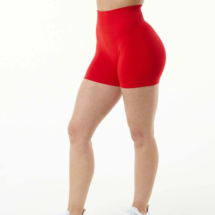 New arrivals seamless womens gym shorts custom logo scrunch butt workout shorts for women