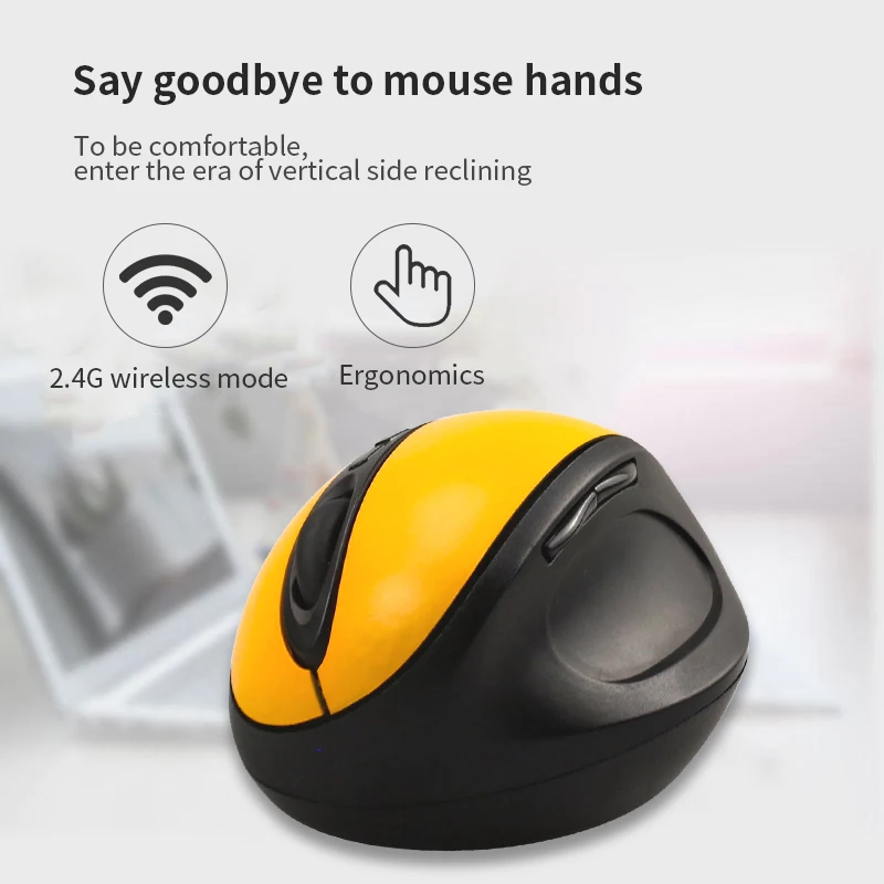 Machinery Modernization Factory Computer Wireless Ergonomic Vertical Mouse 800 / 1200 / 1600 DPI Laptop Accessories
