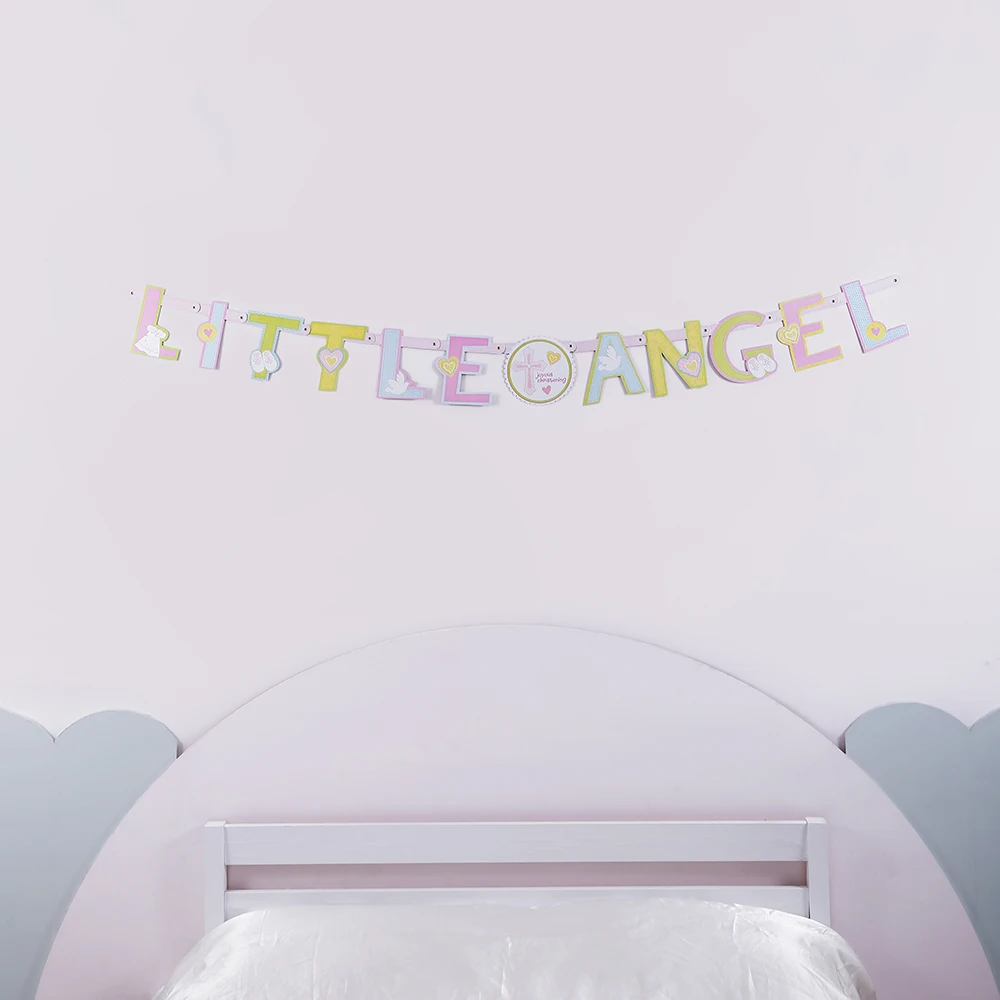 Wholesale happy birthday party decoration set girl or boy little angel word happy birthday banner