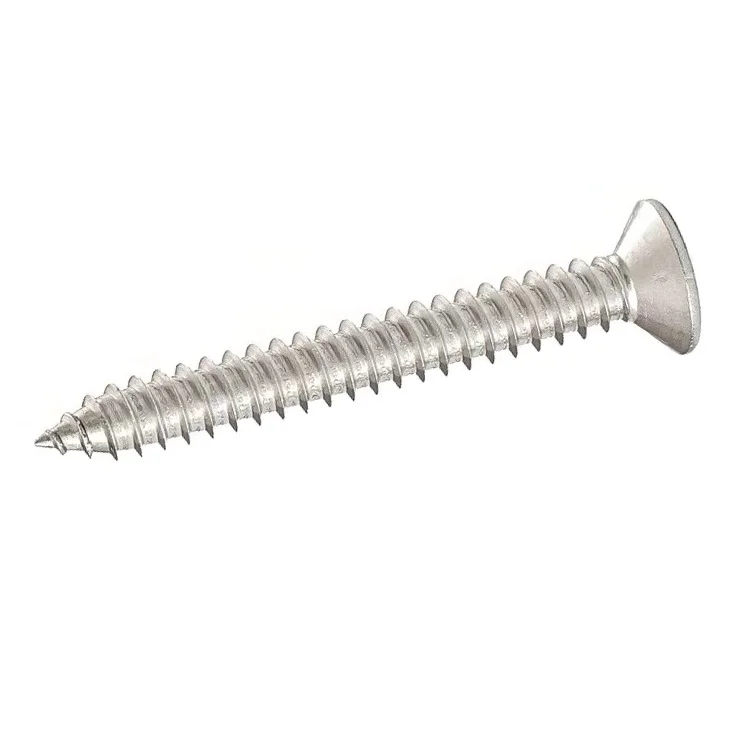 Stainless steel self-tapping screw manufacturer DIN7982 A2 A4 Cross Recessed CSK Flat Head Self Tapping Screw