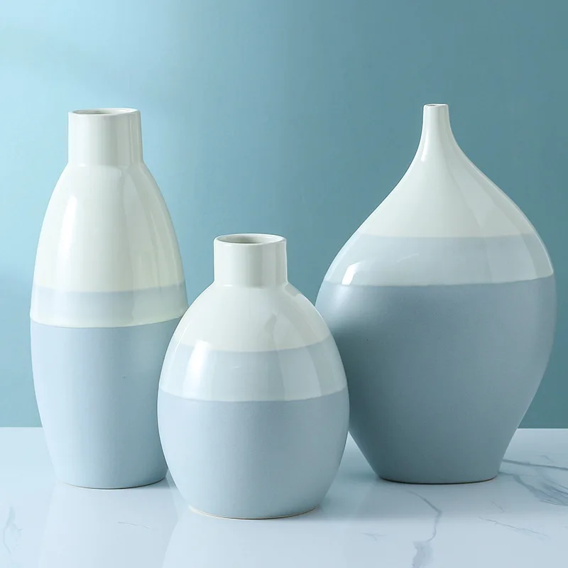 
ceramic & porcelain nordic decorative modern minimalist flower vase home decor cylinder hydroponic luxury vases wholesale 