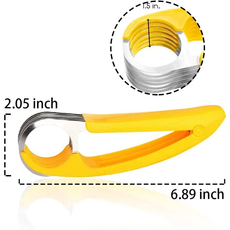 Kitchen Accessories Banana Slicer Fruit Vegetable Sausage Slicer Stainless Steel Banana Cutter Cooking Tools